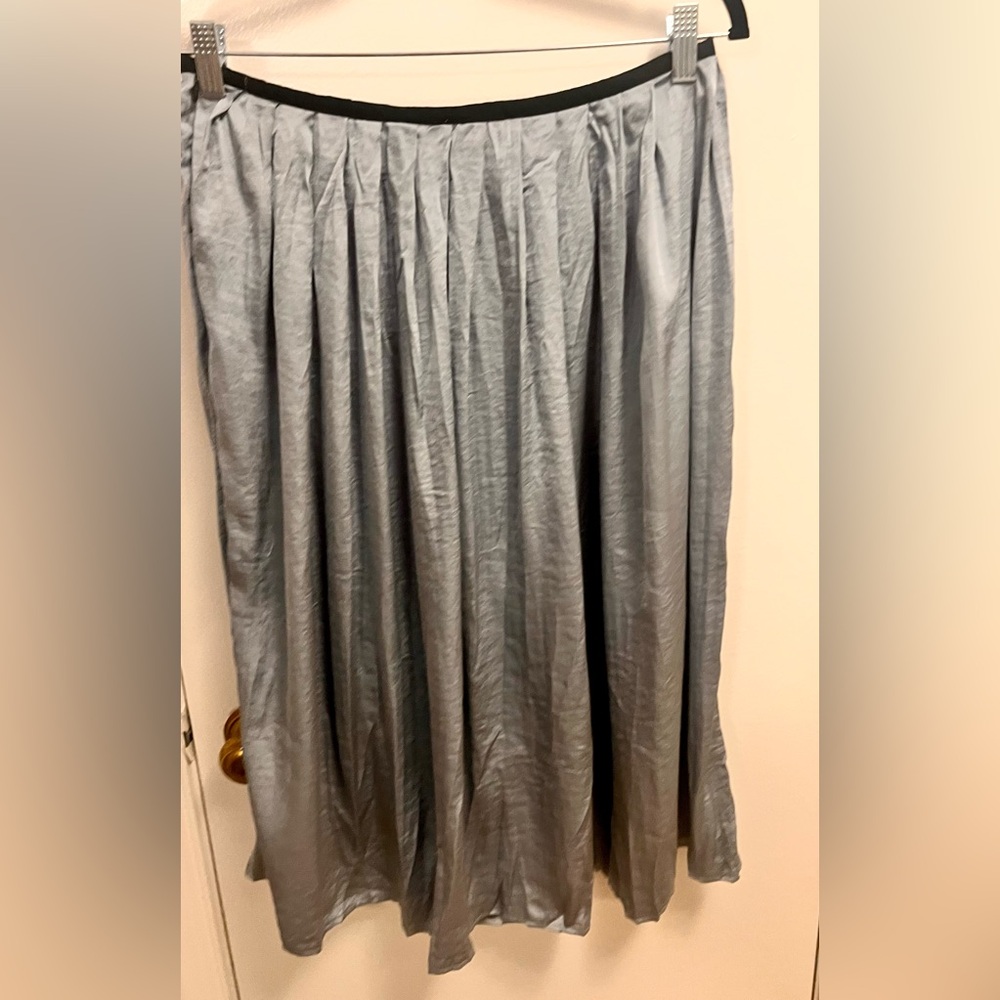 Philosophy Silver/Blue Midi Skirt